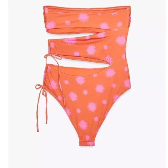 NWT ZARA SOLES CUT-OUT SWIMSUIT S - Picture 2 of 3